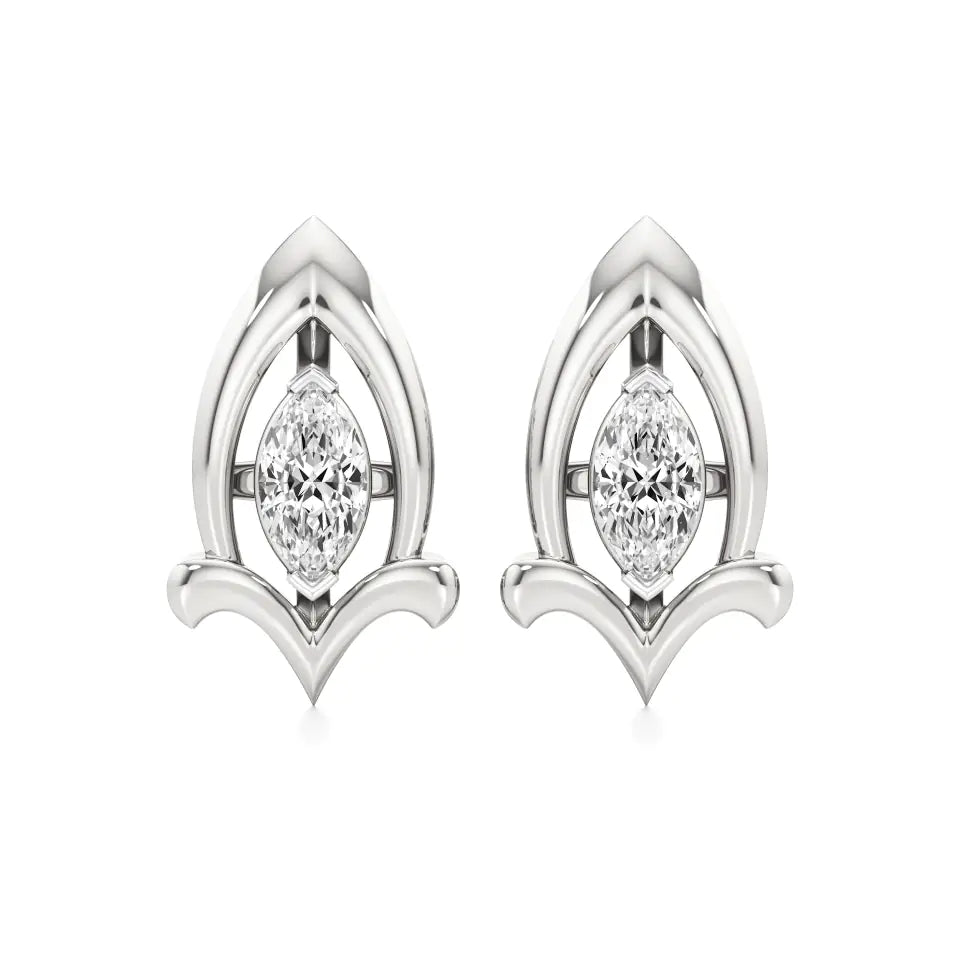 Amaya | Marquise Solitaire Lab-Grown Diamond Studs