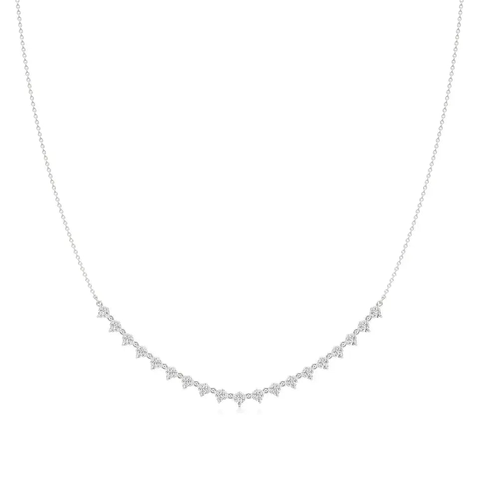 Noor | Classic Round Lab Grown Diamonds Necklace - Nivara