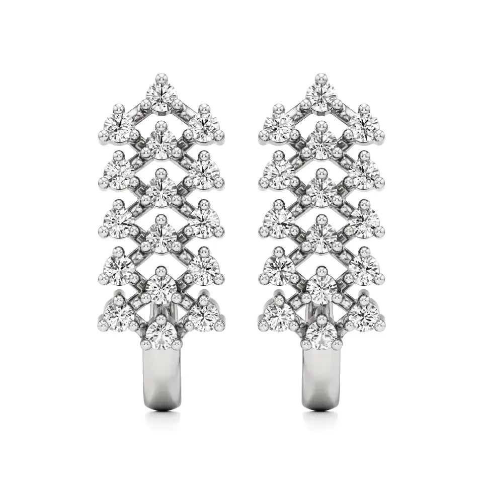 Jess | Round Lab-Grown Diamonds on J-Shaped Studs - Nivara