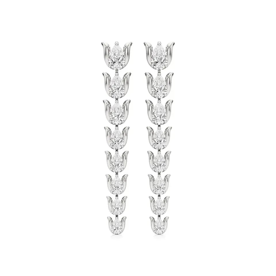 Mode | Pear Lab-Grown Diamonds Dangler Earrings - Nivara