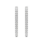 Mode | Round Lab-Grown Diamond Sleek Hoop Earrings - Nivara
