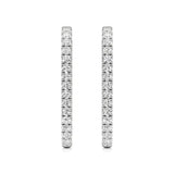 Mode | Round Lab-Grown Diamond Sleek Hoop Earrings - Nivara