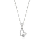 Sneh | Classic Heart & Round Lab Grown Diamonds Pendant - Nivara