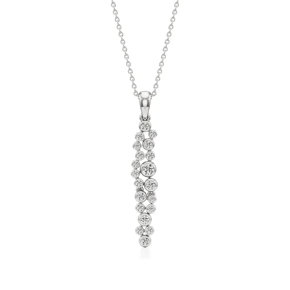 Celestia | Classic Round Lab Grown Diamonds Cluster Pendant - Nivara