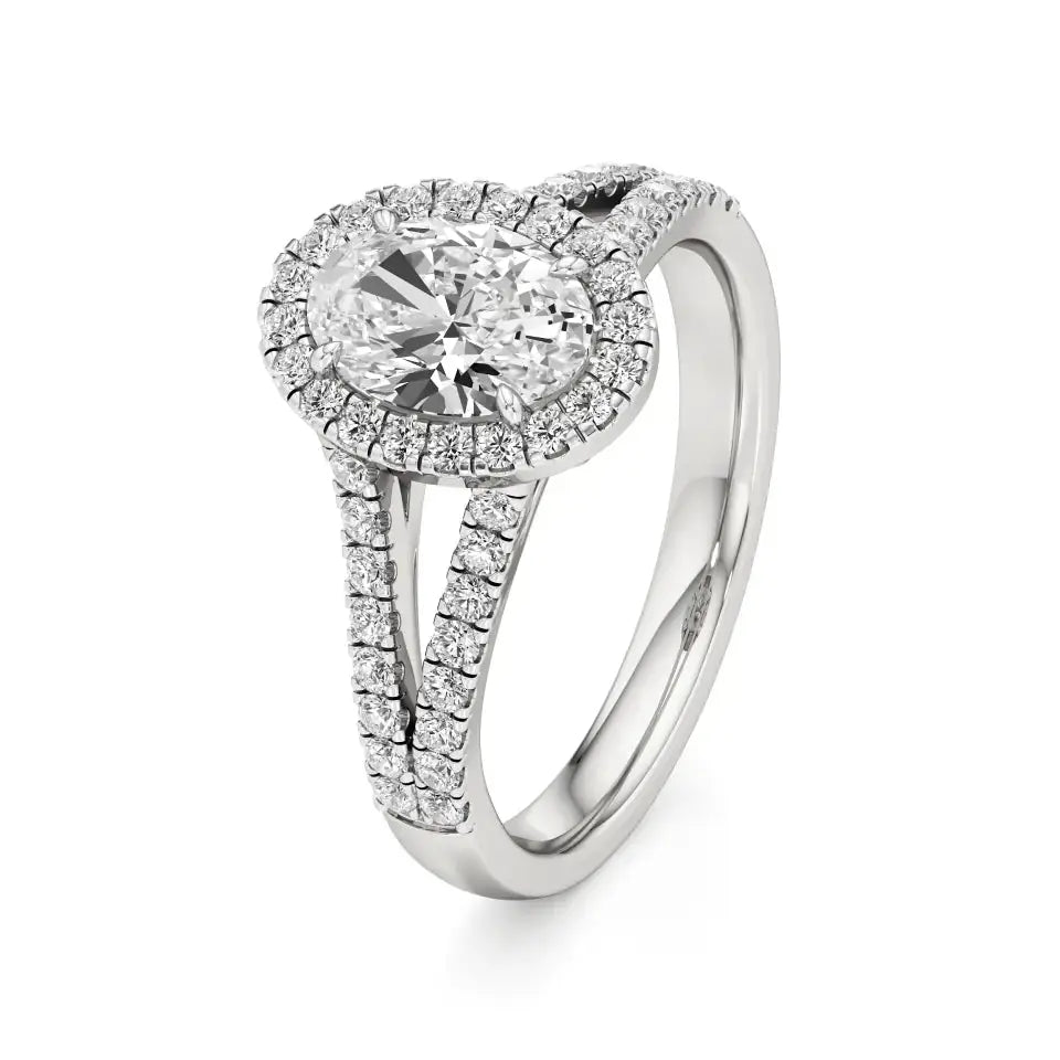 Mira | Classic Oval-cut with Halo - Nivara