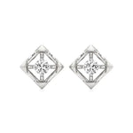Nora | Round Solitaire Lab-Grown Diamond Square Studs - Nivara