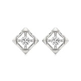 Nora | Round Solitaire Lab-Grown Diamond Square Studs - Nivara