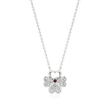 Flora | Floral Design with Center Ruby  Pendant - Nivara