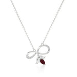 Foreva | Classic Ruby & Diamond Infinity Pendant - Nivara
