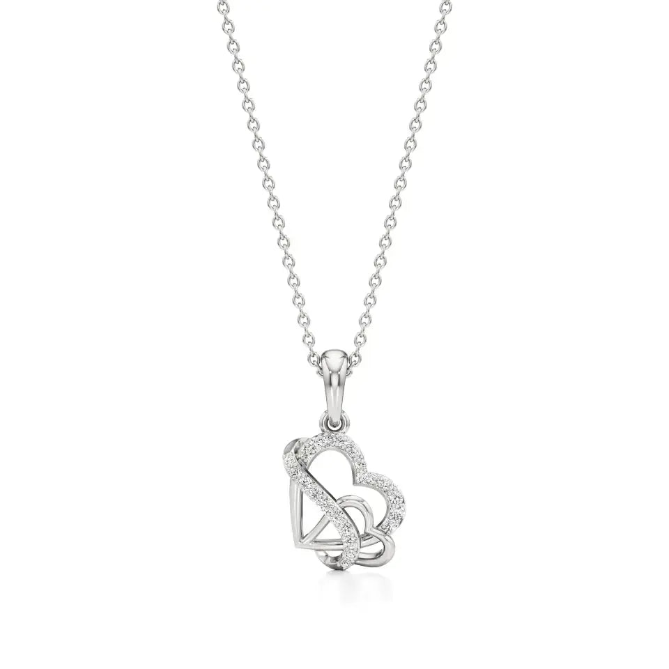 Sneh | Round Lab Grown Diamonds Heart Pendant - Nivara