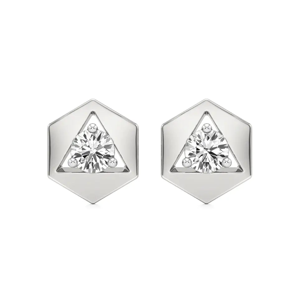 Amaya | Round Solitaire Lab-Grown Diamonds Studs