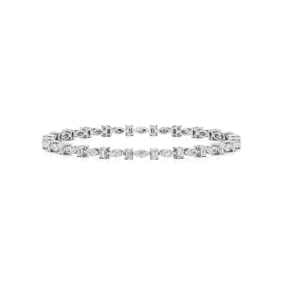 Anek | Marquise & Emerald Lab Grown Diamonds Bangle