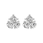 Mode | Round & Princess Trio Lab-Grown Diamonds Studs - Nivara