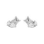 Toi et Moi | Pear & Princess Lab-Grown Diamond Stud Earrings - Nivara