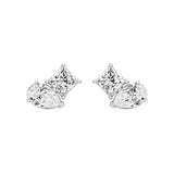 Toi et Moi | Pear & Princess Lab-Grown Diamond Stud Earrings - Nivara