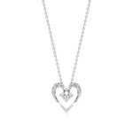Sneh | Classic Round & Pear Lab Grown Diamonds Heart Pendant - Nivara