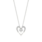 Sneh | Classic Round & Pear Lab Grown Diamonds Heart Pendant - Nivara