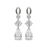 Vanya | Round & Pear Lab-Grown Diamond Tear Drop Studs - Nivara
