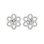 Flora | Round Lab-Grown Diamond Floral Studs - Nivara