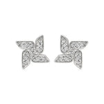 Flora | Round Lab-Grown Diamonds on Floral Design Studs - Nivara
