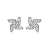 Flora | Round Lab-Grown Diamonds on Floral Design Studs - Nivara