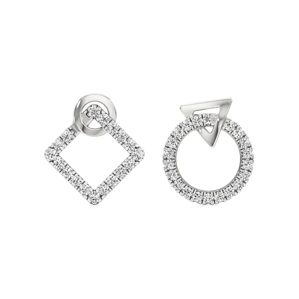 Mode | Round Lab-Grown Diamonds Halo Earrings - Nivara