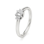 Aria | Emerald Lab-Grown Diamond Three-Stone Ring - Nivara