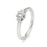 Aria | Emerald Lab-Grown Diamond Three-Stone Ring - Nivara