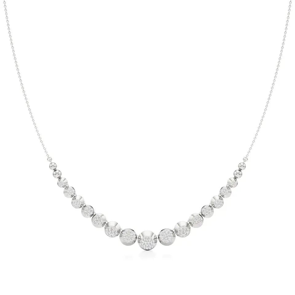 Mode | Elegant Round Lab Grown Diamond Necklace - Nivara