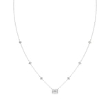 Anek | Radiant Solitaire & Round Lab Grown Diamond Necklace