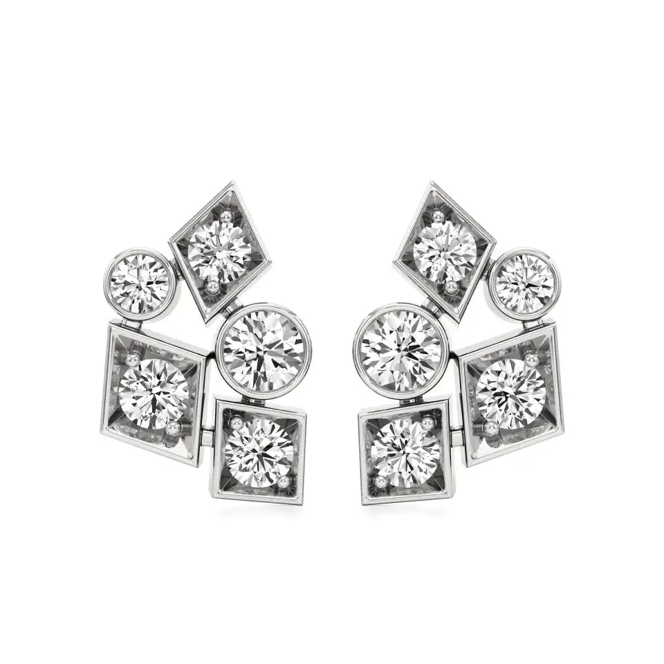 Celestia | Round Lab-Grown Diamonds Clustered Studs - Nivara