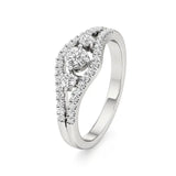 Aria | Round & Radiant Lab-Grown Diamond Three-Stone Ring - Nivara