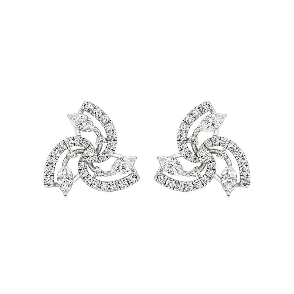 Mode | Round Lab-Grown Diamonds Halo Studs - Nivara