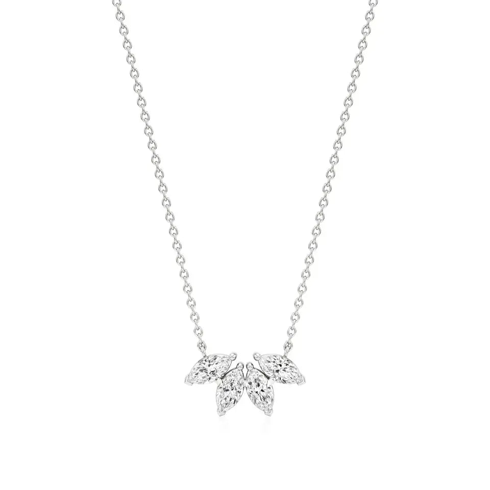 Noor | Marquise Lab Grown Diamonds Pendant - Nivara