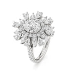 Flora | Oval-cut Solitaire with Pear & Round Side Stones - Nivara