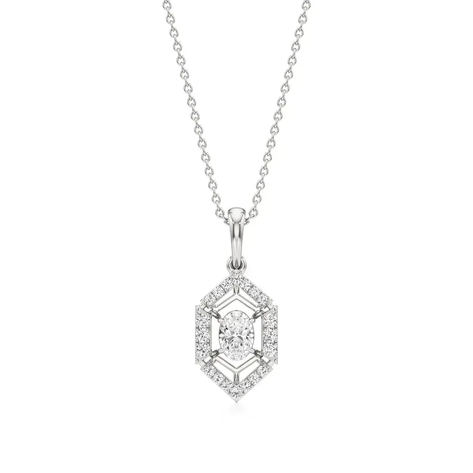 Mode | Oval & Round Hexagon Design Pendant - Nivara