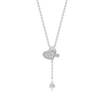 Sneh | Pear & Round Lab Grown Diamonds Tear Drop Pendant - Nivara