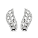 Jess | Round Lab-Grown Diamonds J-Shaped Hoops - Nivara