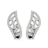Jess | Round Lab-Grown Diamonds J-Shaped Hoops - Nivara