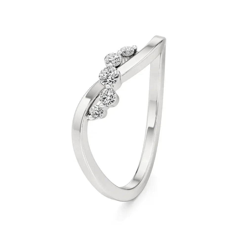 Foreva | Round Lab-Grown Diamond 5-Stone Band - Nivara