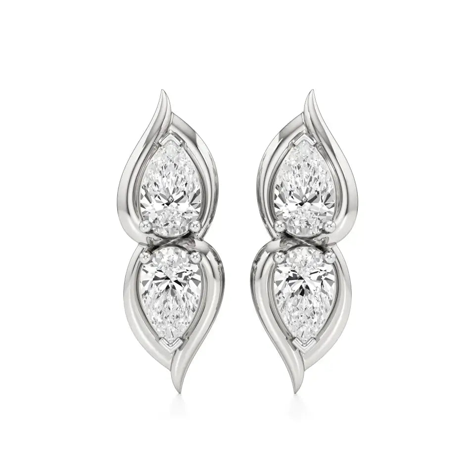 Mode | Pear Duo Lab-Grown Diamond Studs - Nivara