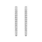 Mode | Round Lab-Grown Diamond Sleek Hoop Earrings - Nivara