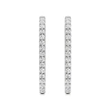 Mode | Round Lab-Grown Diamond Sleek Hoop Earrings - Nivara