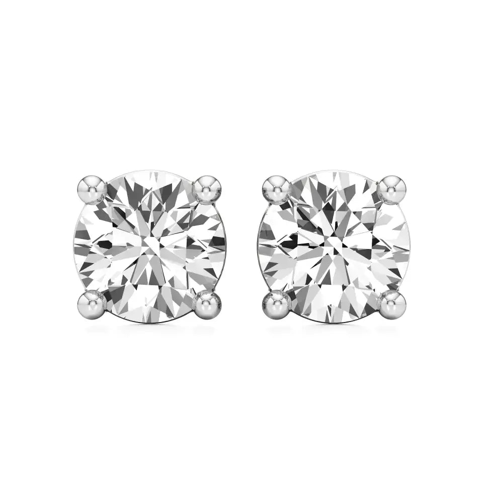 Thea | 4-Prong Round Lab-Grown Diamond Stud - Nivara