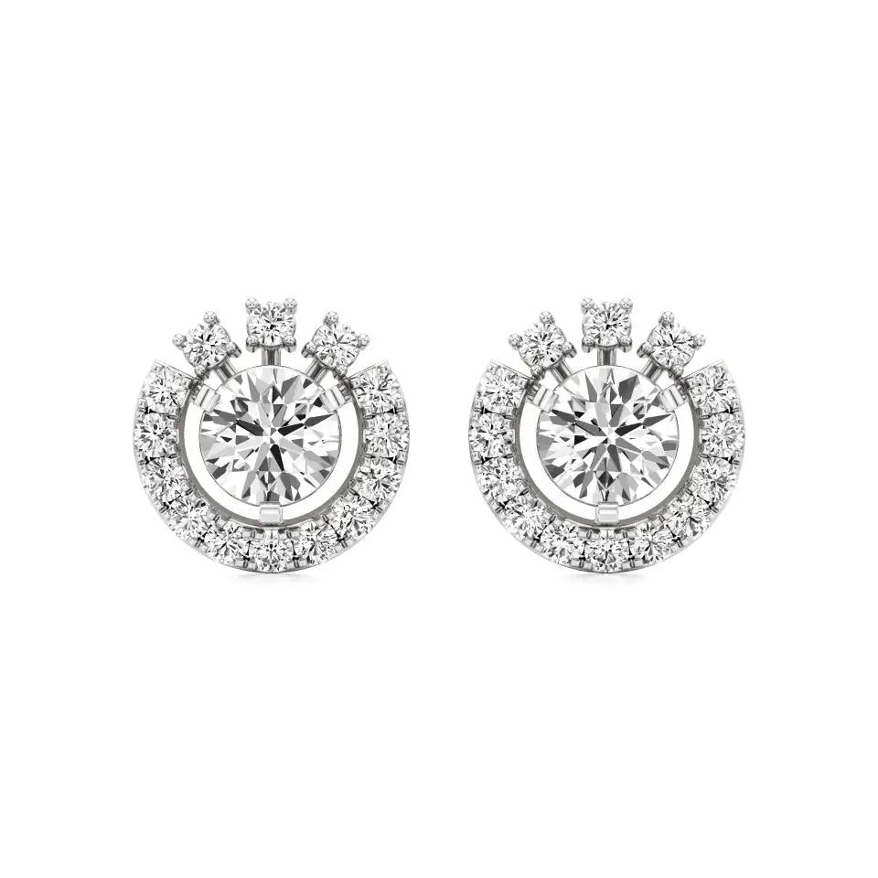 Sol | Round Lab-Grown Diamonds Halo Studs - Nivara