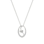 Sneh | Round Lab Grown Diamonds Heart Motif Pendant - Nivara