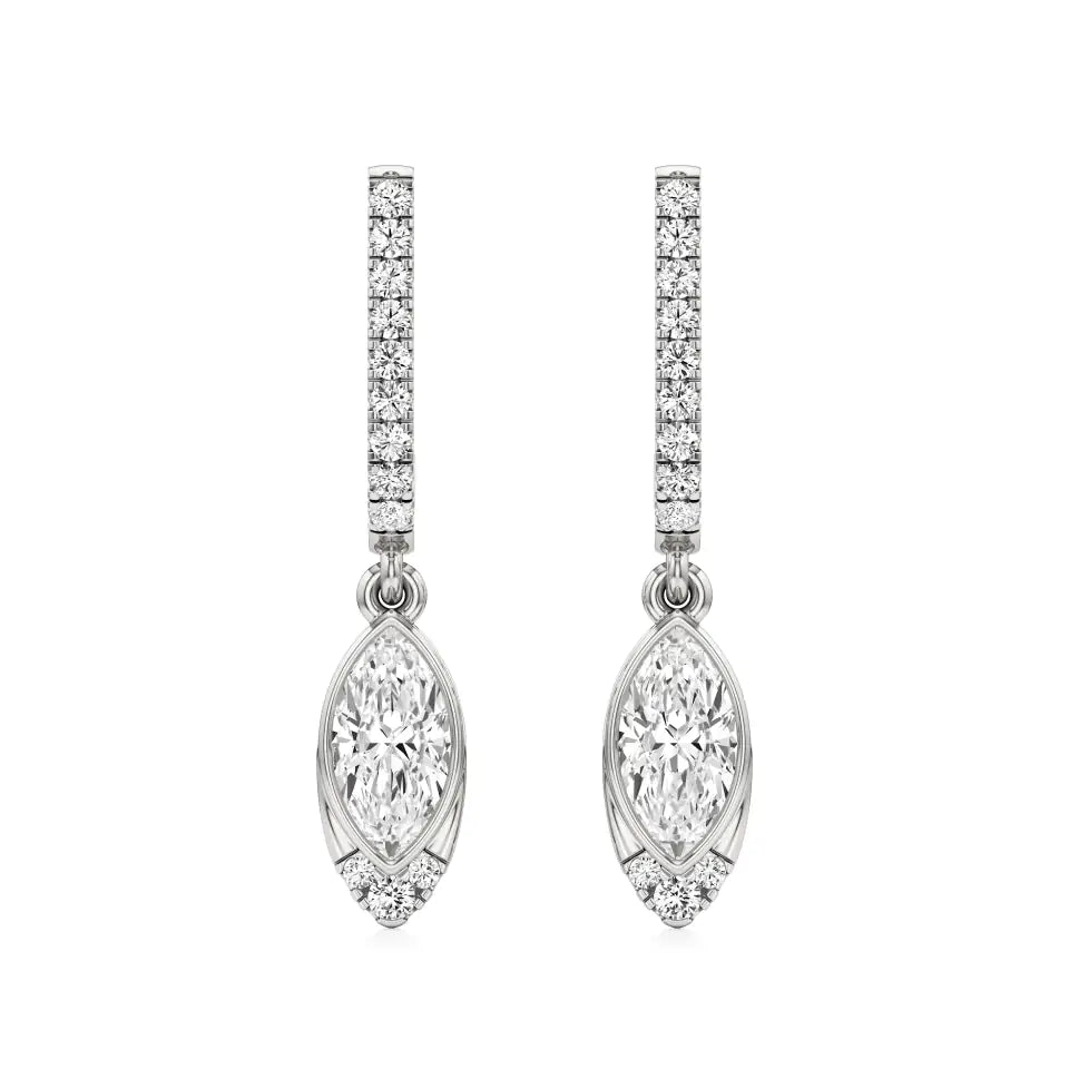 Amaya | Marquise & Round Lab-Grown Diamond Dangle Earrings