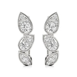 Vanya | Round Lab-Grown Diamonds Leaf Designed Hoopds - Nivara