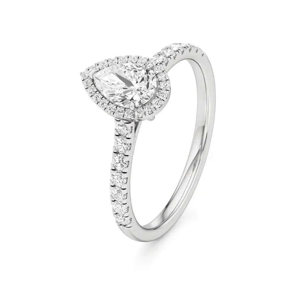 Mira | Round & Pear Lab-Grown Diamond Halo Ring - Nivara