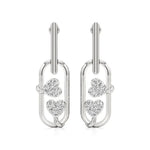 Sneh | Round Lab-Grown Diamonds Clustered Drop Earrings - Nivara